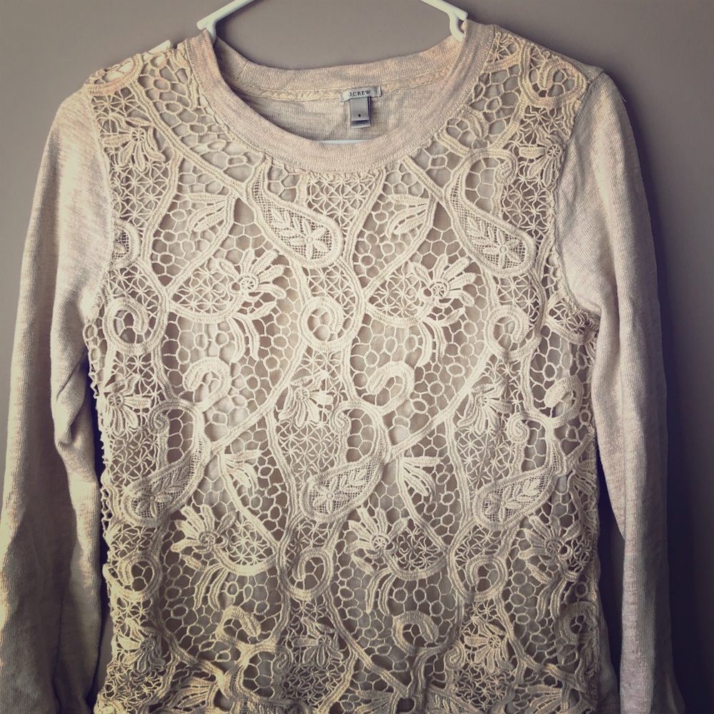 J.Crew lace-front Sweatshirt